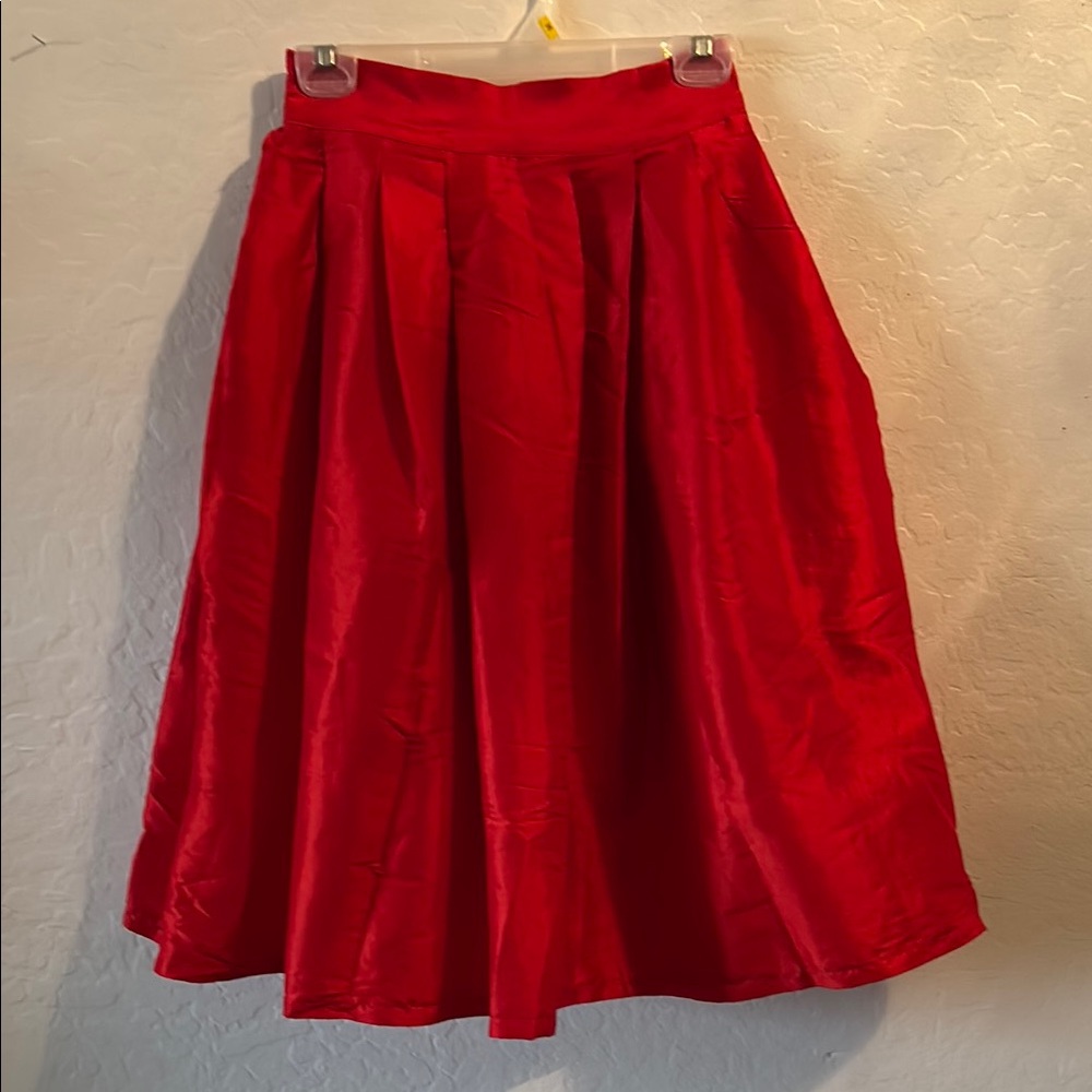 OASAP Red Midi Skirt
